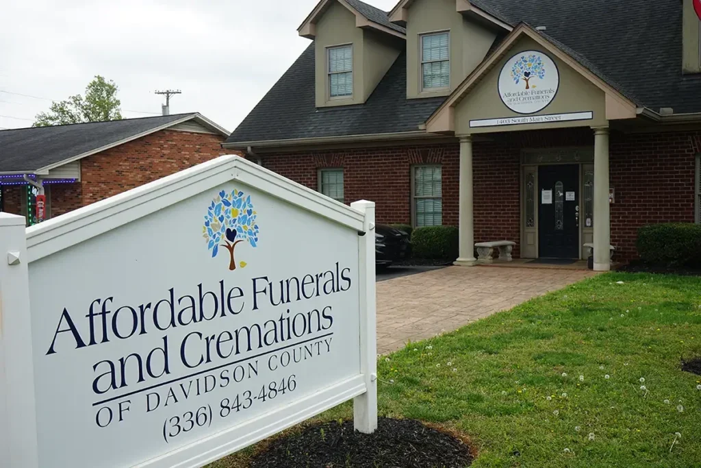 Affordable Funerals and Cremations of Davidson County sign